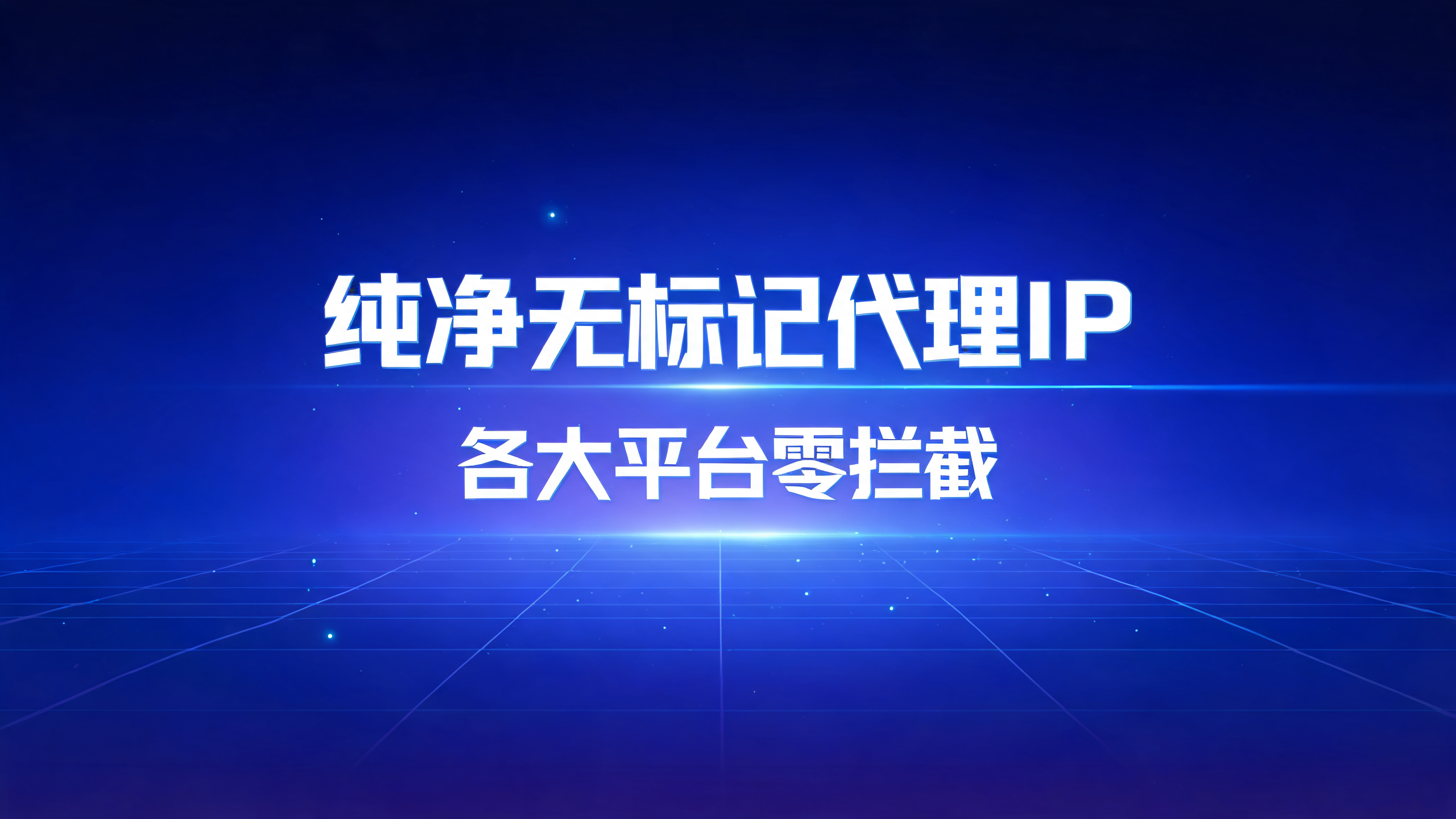 纯净无标记代理IP，各大平台零拦截